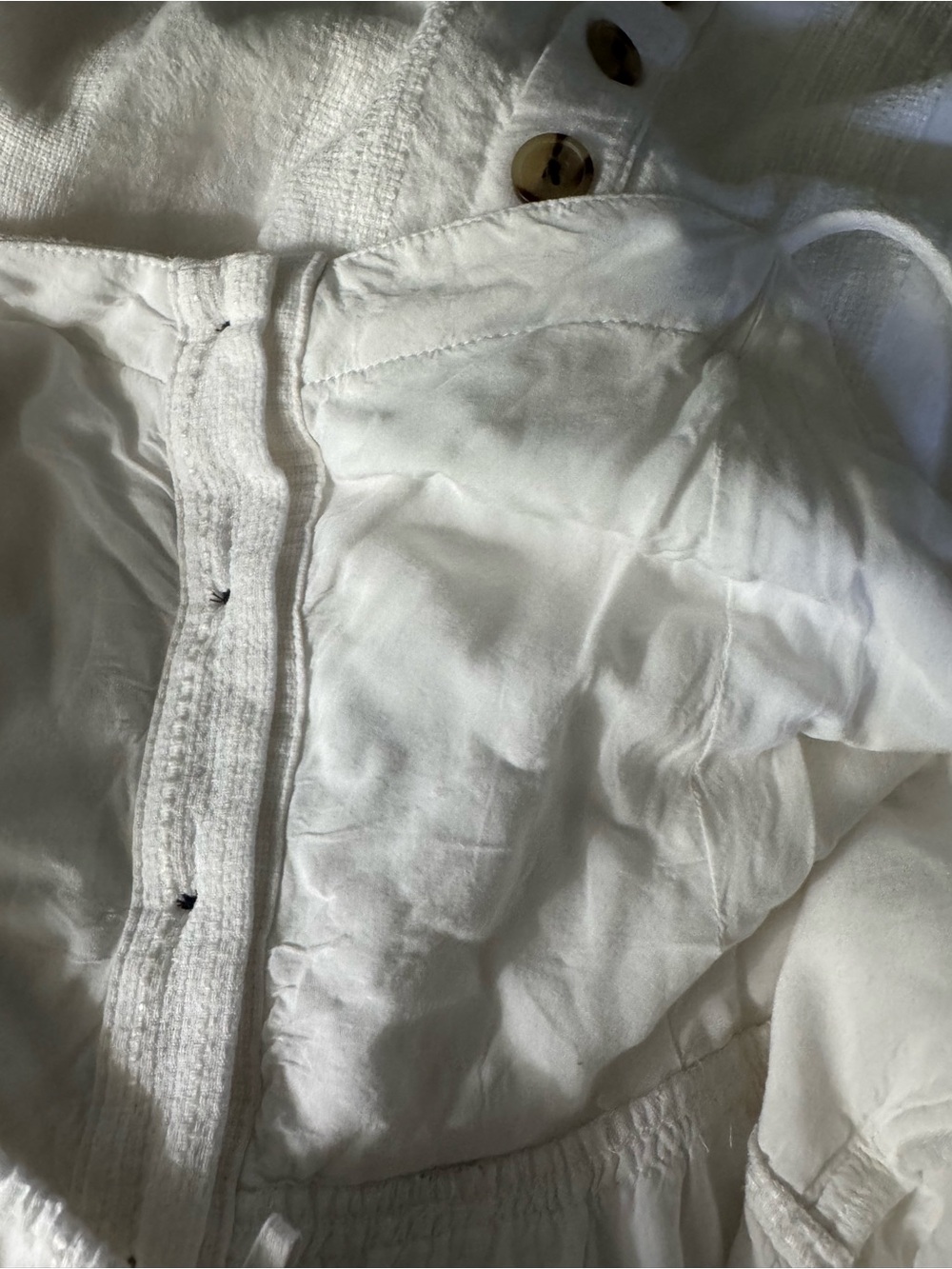 Universal Thread White Textured Button Front Sundress - Picture 13 of 14